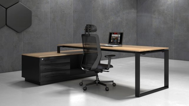 Directiebureau met ladeblok Directiebureau met ladeblok
