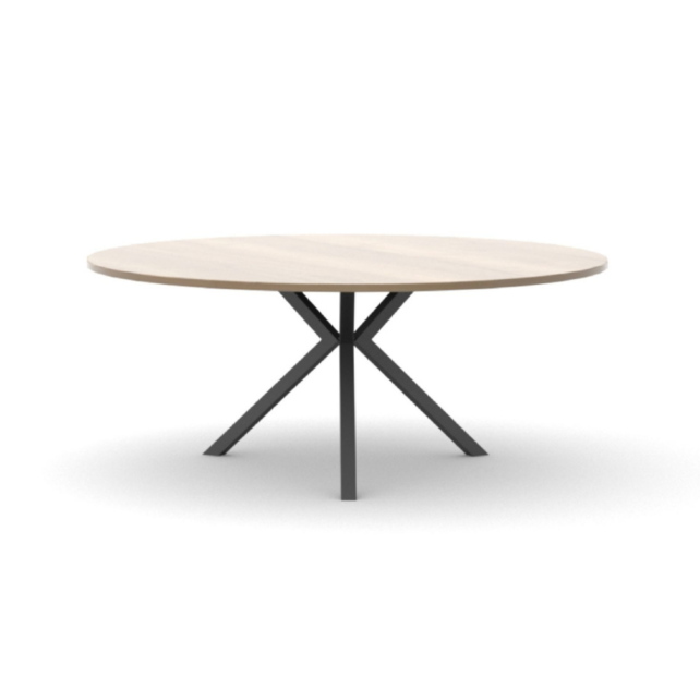 Ronde vergadertafel 120cm industrieel