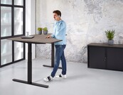 Elektrisch wingbureau zit/sta 160x120cm