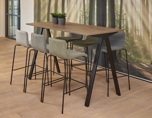 Bartafel V-poot 140x80cm