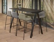 Bartafel V-poot 160x80cm