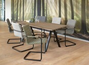 Vergader- bureautafel V-poot 180x80cm