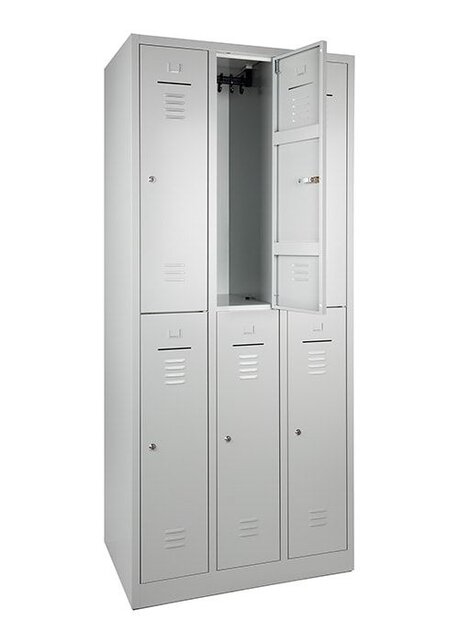 Lockerkast 6-deurs (3x2) Lockerkast 6-deurs (3x2)