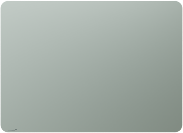 Mat glasbord Sage Green (met ronde hoek)