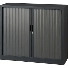 Roldeurkast zwart 105x120x43cm