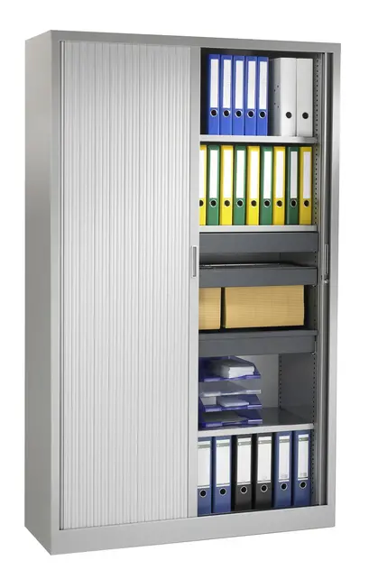 Roldeurkast hoog aluminium 198x100x43cm