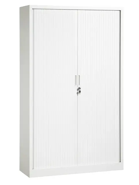 Roldeurkast hoog wit 198x120x43cm Roldeurkast hoog wit 198x120x43cm