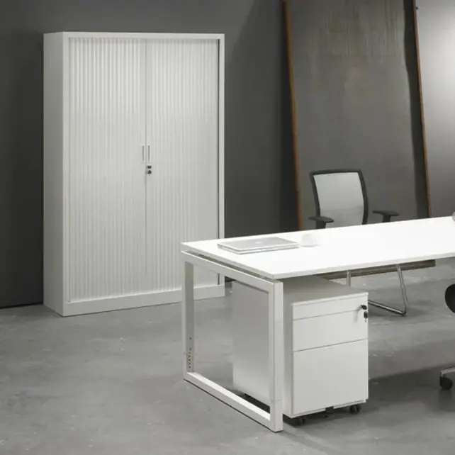 Roldeurkast hoog antraciet 198x100x43cm