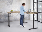 Elektrisch hoekbureau zit/sta 180x80 + 80x60cm