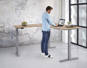 Elektrisch hoekbureau zit/sta 180x80 + 80x60cm