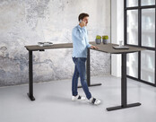 Elektrisch hoekbureau zit/sta 180x80 + 120x60cm