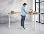 Elektrisch hoekbureau zit/sta 180x80 + 120x60cm