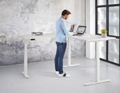 Elektrisch hoekbureau zit/sta 180x80 + 120x60cm