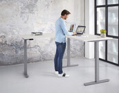 Elektrisch hoekbureau zit/sta 180x80 + 120x60cm