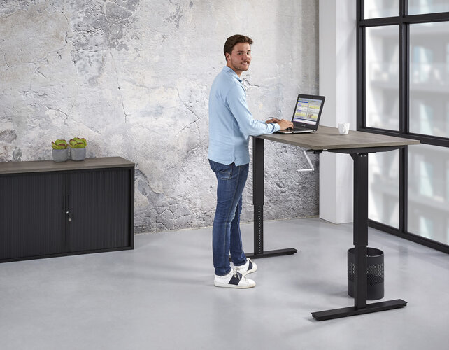 Bureau Slinger zit/sta 120x80cm