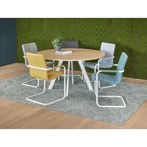 Ronde vergadertafel V-poot 120cm