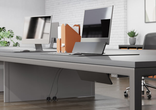 Infrarood verwarming set voor bureau met timer 230V, zwart