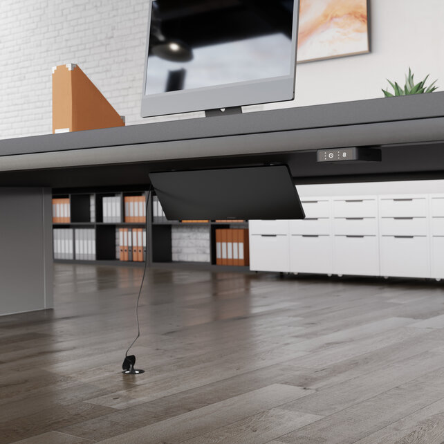 Infrarood verwarming onder het bureau met timer 90W 230V zwart