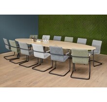 Solid Vergadertafel ellips 420x120cm