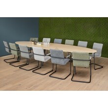 Solid Vergadertafel ellips 420x120cm