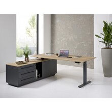 Elektrisch directiebureau met ladeblok