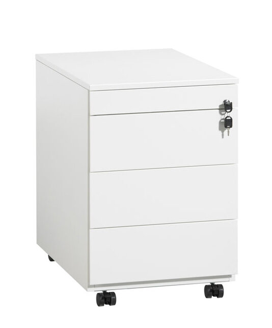 Rolblok 3-laden en pennelade wit