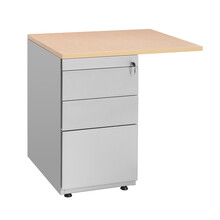 Aanbouwstuk 80x60cm met 3-ladeblok