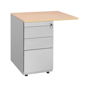 Aanbouwstuk 80x60cm met 3-ladeblok