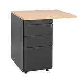 Aanbouwstuk 80x60cm met 3-ladeblok Aanbouwstuk 80x60cm met 3-ladeblok