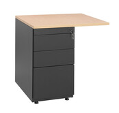 Aanbouwstuk 80x60cm met 3-ladeblok Aanbouwstuk 80x60cm met 3-ladeblok