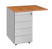 Aanbouwstuk 80x60cm met 4-ladeblok