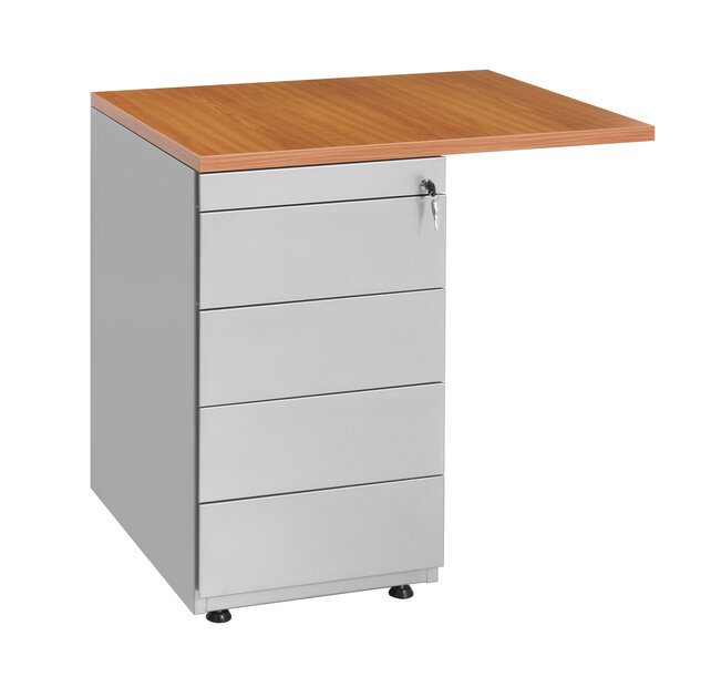 Aanbouwstuk 80x60cm met 4-ladeblok