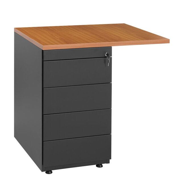 Aanbouwstuk 80x60cm met 4-ladeblok