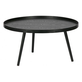 Bijzettafel hout zwart rond XL (huur)