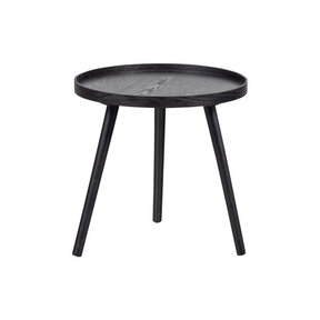 Bijzettafel hout zwart rond (huur)