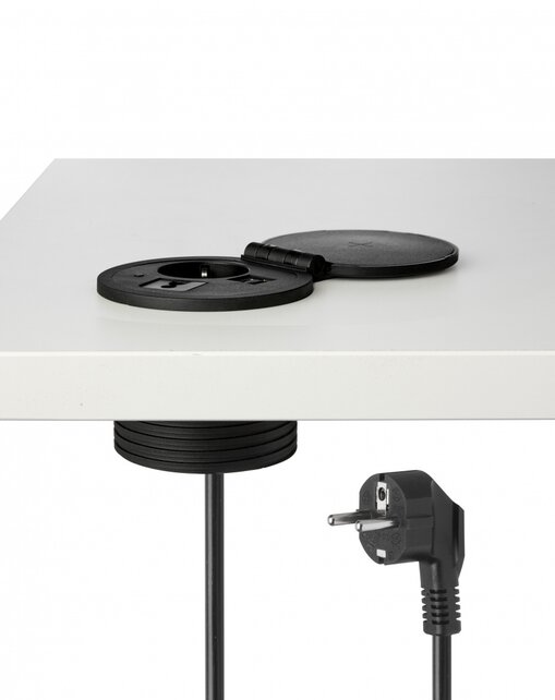 Inbouw powerbox 80mm met wireless charger