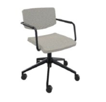 Alfa Lage rug / 5-teens kruisvoet verrijdbaar