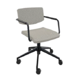 Alfa Lage rug / 5-teens kruisvoet verrijdbaar