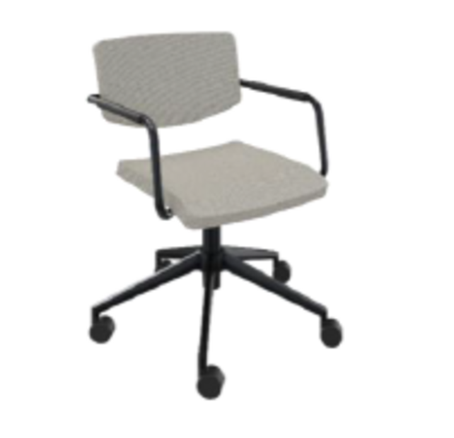 Alfa Lage rug / 5-teens kruisvoet verrijdbaar