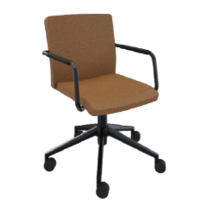 Alfa Hoge rug / 5-teens kruisvoet verrijdbaar