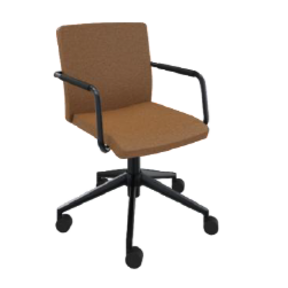 Alfa Hoge rug / 5-teens kruisvoet verrijdbaar