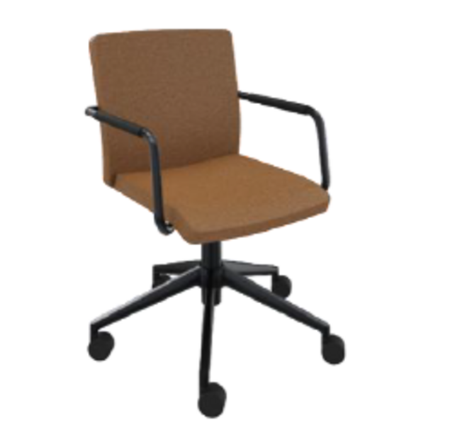 Alfa Hoge rug / 5-teens kruisvoet verrijdbaar