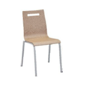 Oscar 4-poots vierkant frame 20 x 20 mm, stapelbaar, kuip in hout