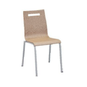 Oscar 4-poots vierkant frame 20 x 20 mm, stapelbaar, kuip in hout