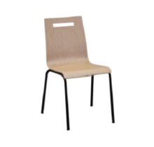 Oscar 4-poots rond Ø 19 mm, stapelbaar, kuip in hout