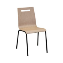 Oscar 4-poots rond Ø 19 mm, stapelbaar, kuip in hout