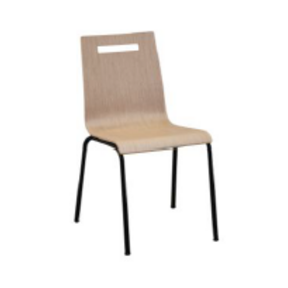 Oscar 4-poots rond Ø 19 mm, stapelbaar, kuip in hout