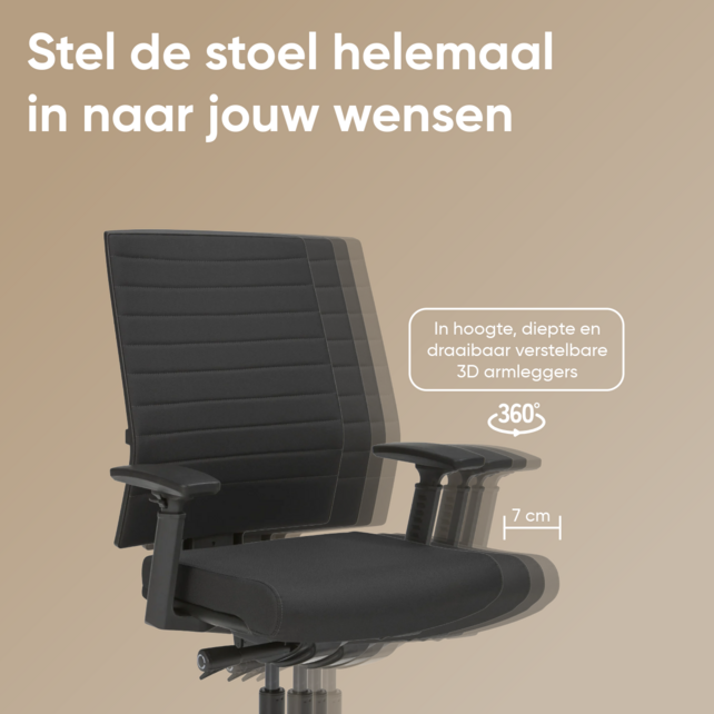 Bureaustoel KT Comfort Gestoffeerd