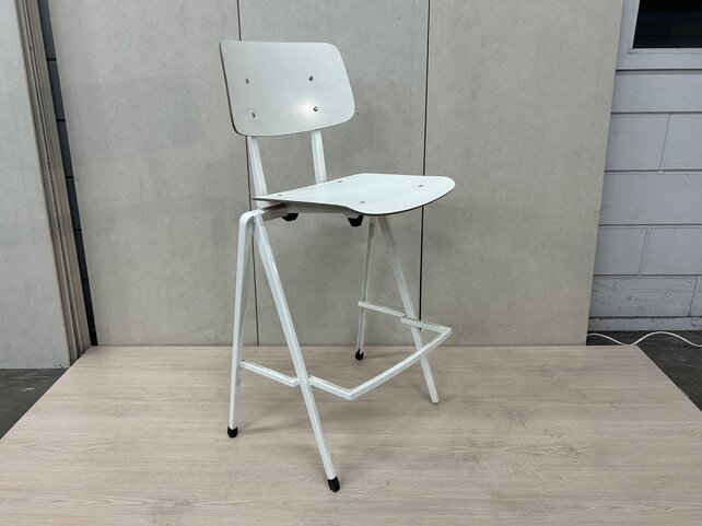 Barkruk White Frame High