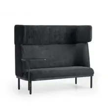 Akoestische loungebank 2-zits Wales | Zwart